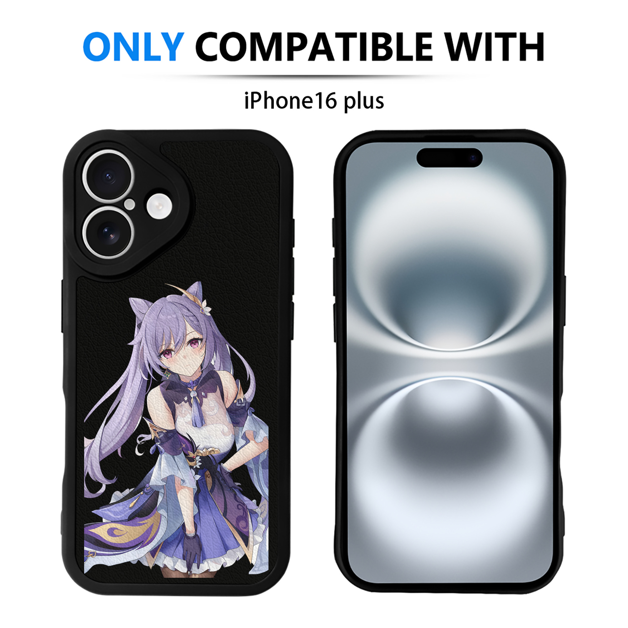 げんし神 刻晴 こくせい genshin Kokusei 【iPhone 16シリーズ対応】シリコンスマホケース（レザー調） 材質：シリコン